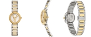 Versace Women's Swiss Virtus Mini Silver & Gold-Tone Stainless Steel Bracelet Watch 28mm